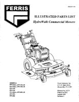 Ferris Hydro-Walk SD Illustrated Parts Manual