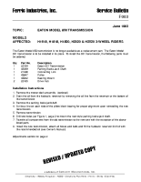 Ferris Service Bulletin F003 Eaton model 850 transmission replacement for the H16, H18, H20 & H25 Series 3-Wheel Riders