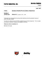 Ferris Service Bulletin F022 Engine interruption during operation on the ProCut Z models (Serial No. 101 ? 300)