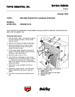 Ferris Service Bulletin F057 Revised radiator cleaning process for the IS5000Z_C31D model
