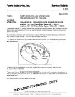 Ferris Service Bulletin F068 Pump drive pulley spacer and premature clutch failure on the IS5000Z Series diesel models (Serial No. 101 ? 881)