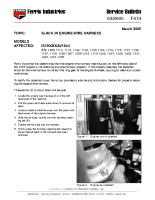 Ferris Service Bulletin F074 Slack in the engine wire harness on the IS1500ZKAV1944 model See Service Bulletin for Serial No. Range