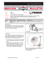 Ferris Service Bulletin F102 Front cover bolt replacement in Evolution hydro wheel motors