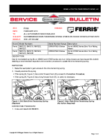 Ferris Service Bulletin F113 ? Mandatory Drive Tensioning Spring Update On IS600Z & IS700Z Units