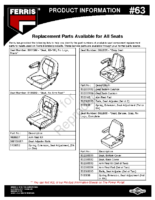 Ferris PI-63 replacement seat parts
